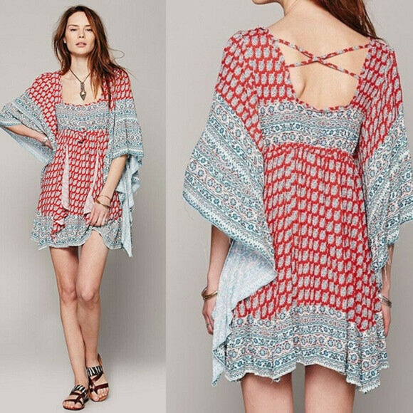 Free People Dresses & Skirts - Free People Heart of Gold Mini Dress Boho M